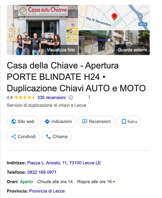 Recensioni su Casa della Chiave