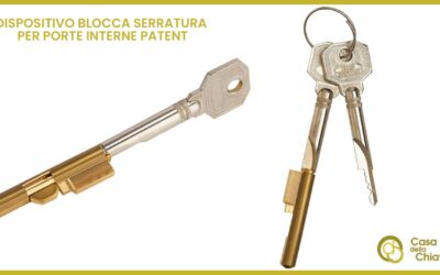 Dispositivo blocca serratura per porte interne patent